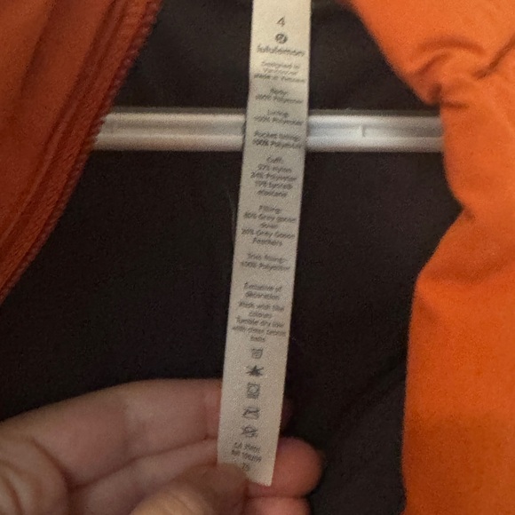 lululemon Rust Puffer Jacket - Picture 3 of 5